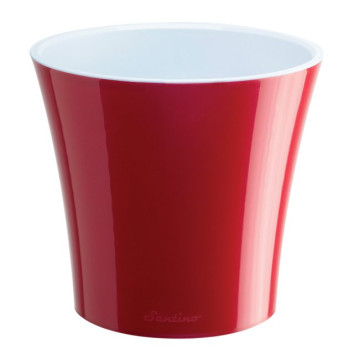 Горшок с автополивом ARTE 5 л красный-белый