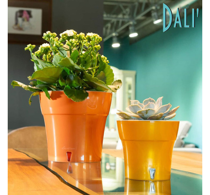 Горшок с автополивом DALI 0,6 л карамель-белый Santino
