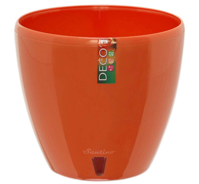 Горшок для цветов DECO-TWIN 2,5 л морковный