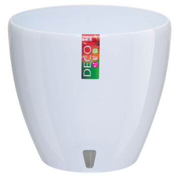 Горшок с автополивом DECO-TWIN 1,5 л белый