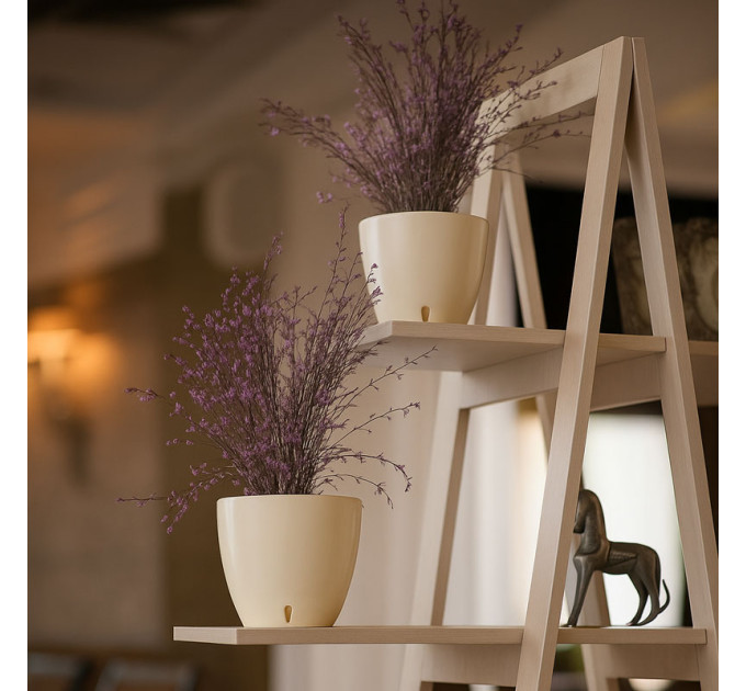 Горщик з автополивом DECO-TWIN 4 л канва-крем Santino