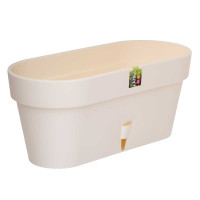 Горшок с автополивом LATINA WINDOW BOX 6,7 л канва-крем