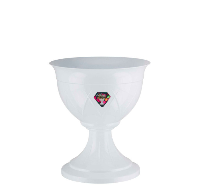 Горшок уличный на ножке LILIA URN 3,5 л белый Santino
