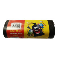 Мусорные пакеты 60 л, 20 шт