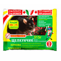 Приманка от грызунов зерновая Щелкунчик сыр + арахис, 315 г