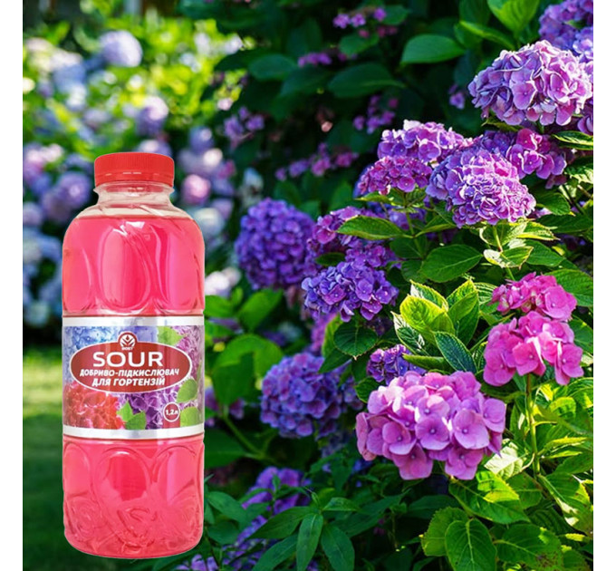 Удобрение-подкислитель SOUR 1,2 л — снижает pH почвы для гортензий
