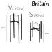Набор подставок Britain белые 2 в 1 — металл, 40 и 60 см