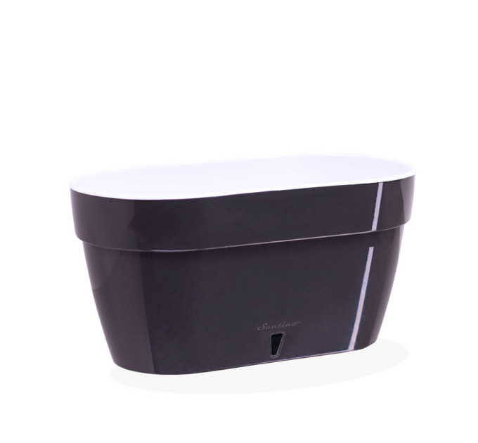 Горшок для цветов ASTI Window box 5,2 л антрацит-белый с автополивом