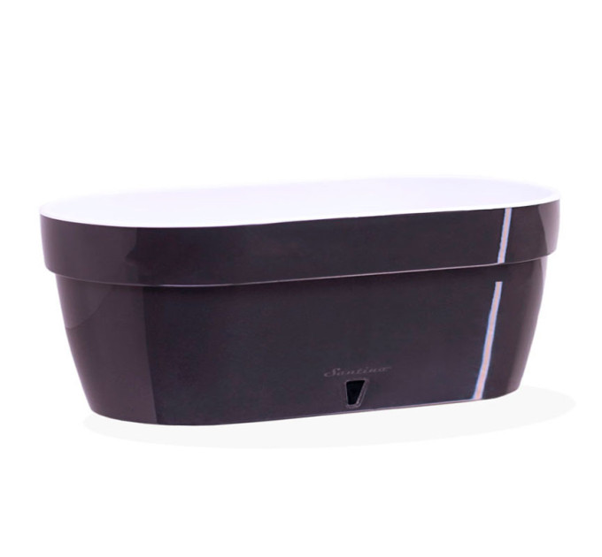 Горшок с автополивом ASTI Window box 12 л антрацит-белый