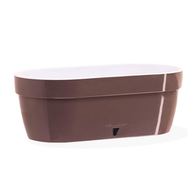 Горшок с автополивом ASTI Window box 12 л шаде-белый