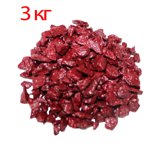 Декоративные камни 3 кг бордовые ЗРостай 