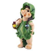 Садовая фигура ГНОМ Девочка с корзинкой 3
