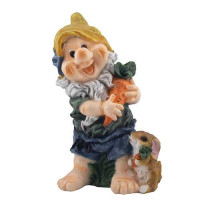 Садовая фигура ГНОМ с морковкой