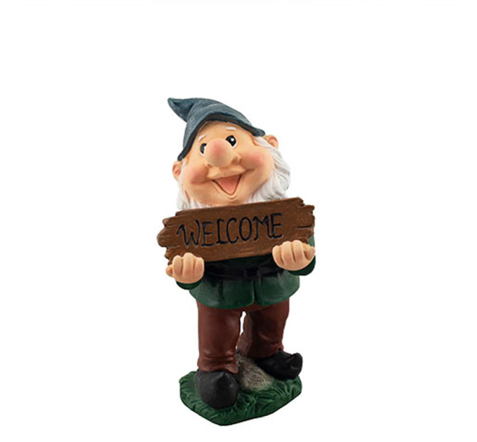 Садовая фигура Гном Welcome малый