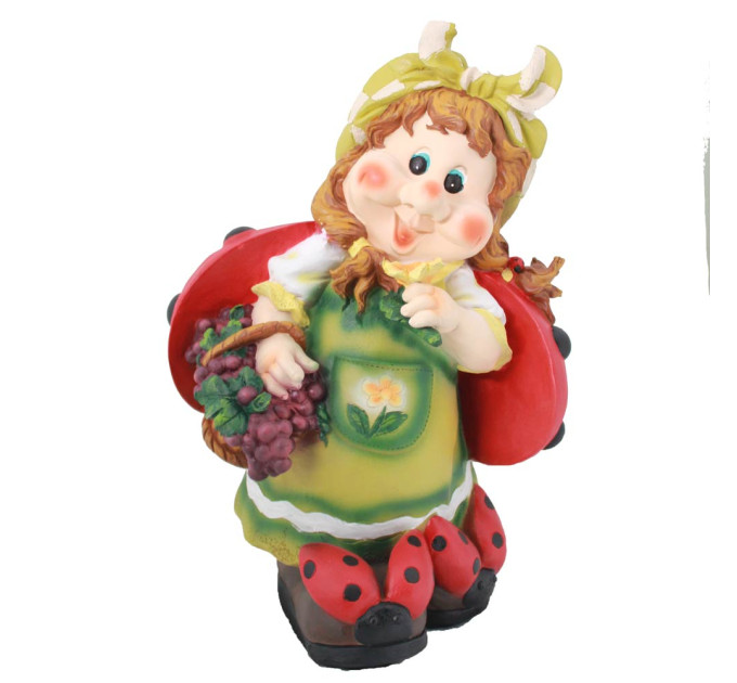Фигура для сада Гномик с корзиной черники